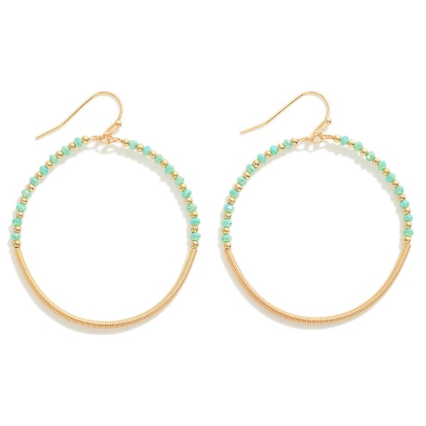 Wholesale circular Beaded Drop Earring Faceted Beaded Detail L