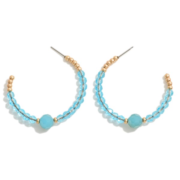 Wholesale dainty Hoop Faceted Beaded Details L