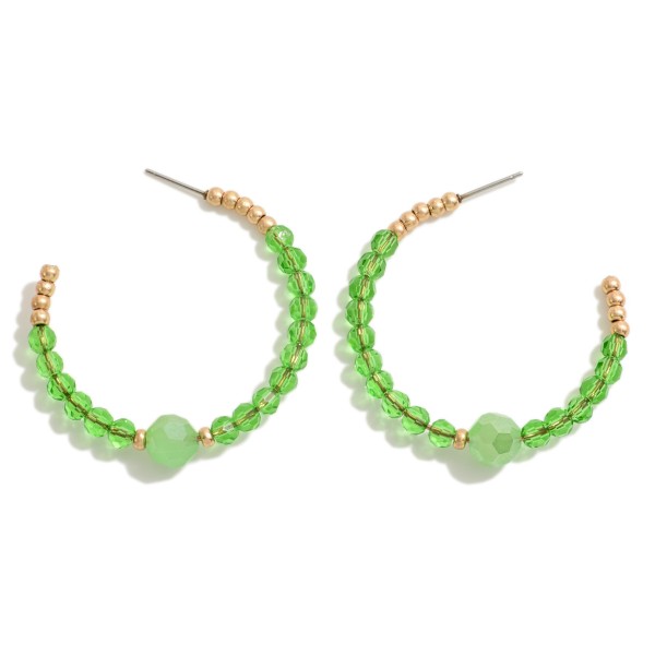 Wholesale dainty Hoop Faceted Beaded Details L