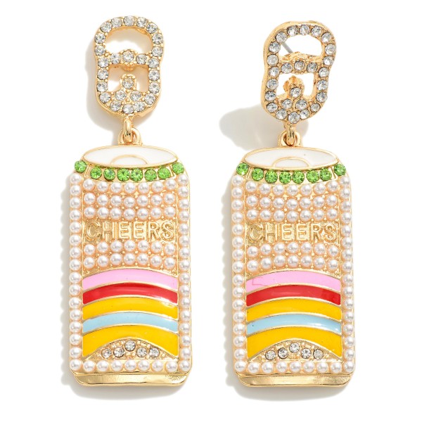 Wholesale rhinestone Cheers Can Drop Earrings L