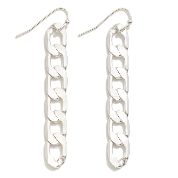 Worn Metal Chain Link Drop Earrings

- Approximately 2.5" L