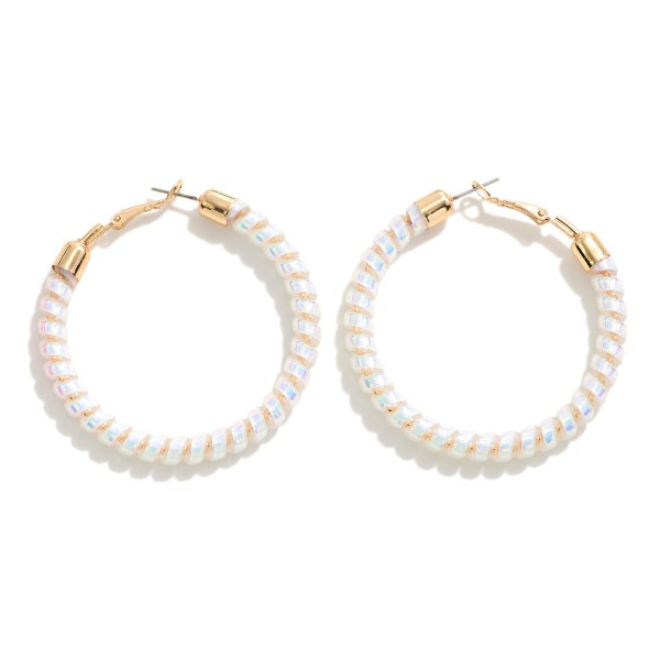 Wholesale telephone Cable Wrapped Gold Drop Earring L