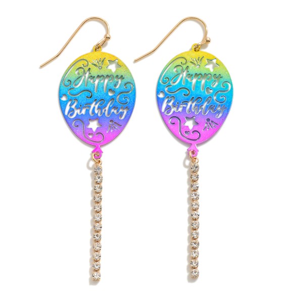 Wholesale brass Happy Birthday Balloon Rhinestone String Detail L Brass Metal Co