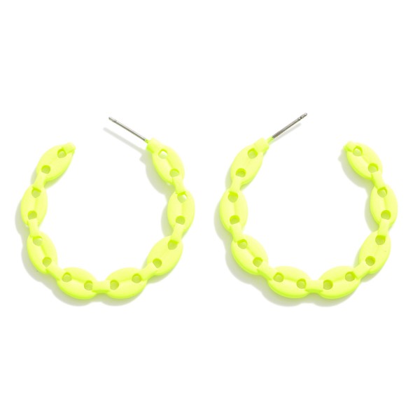 Wholesale metal Chain Link Drop Hoop Earrings L