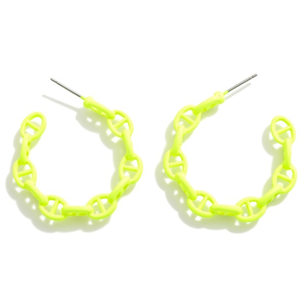 Wholesale chain Link Drop Hoop Earrings L