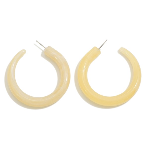 Wholesale marbled Acetate Hoop Earrings D