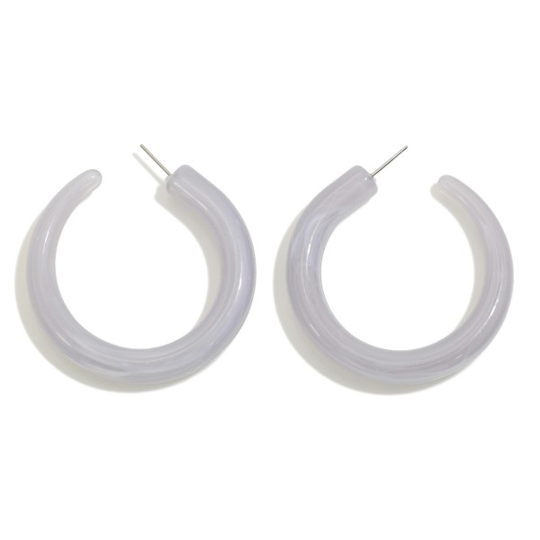Wholesale marbled Acetate Hoop Earrings D