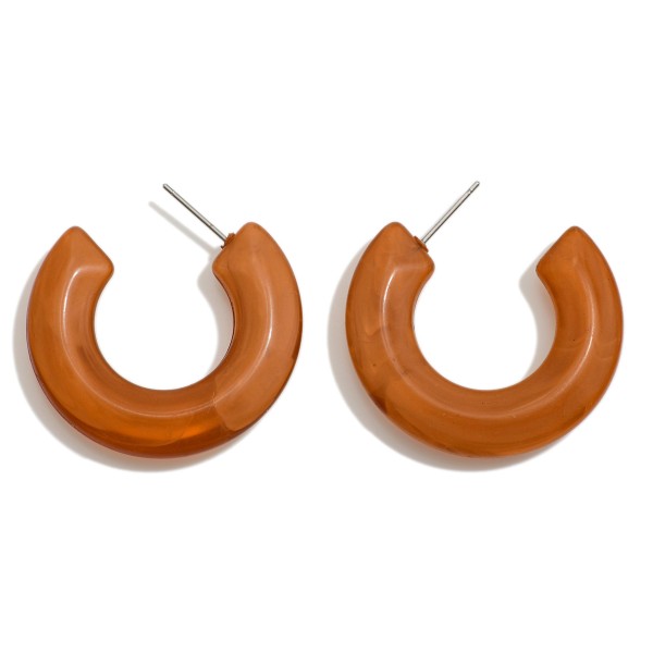 Wholesale marbled Acetate Hoop Earrings D