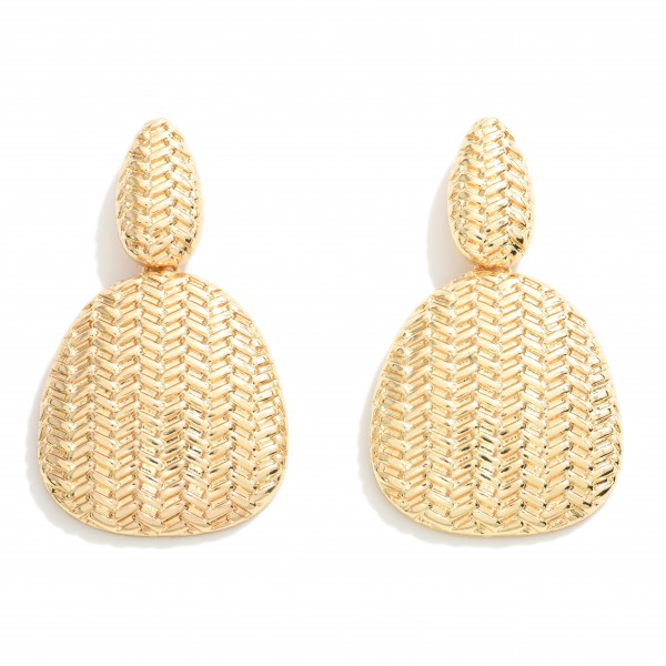 Wholesale metal Drop Earrings Weave Pattern L