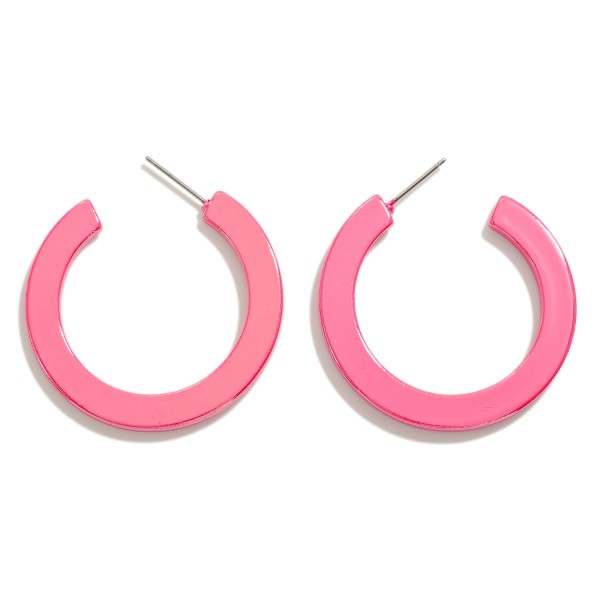 Wholesale abalone Metal Drop Hoop Earring L Lightweight