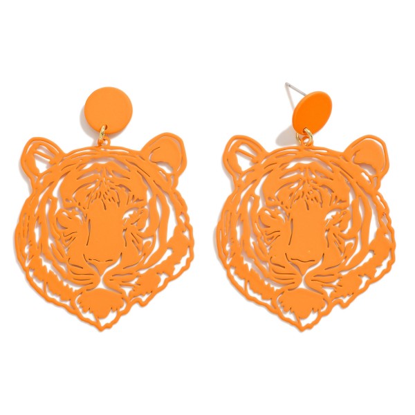 Wholesale metal Punched Tiger Drop Earring L Ultra lightweight Construction