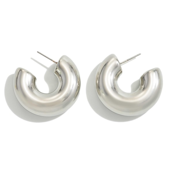 Wholesale chunky Metal Hoop Earrings D