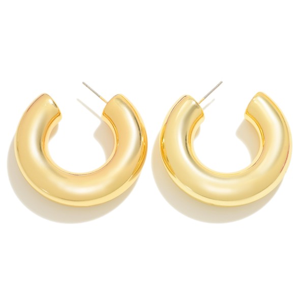 Wholesale chunky Metal Hoop Earrings D