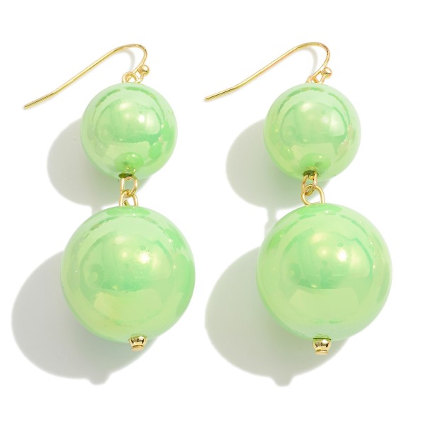 Wholesale chunky Pastel Pearlescent Beaded Drop Earrings L
