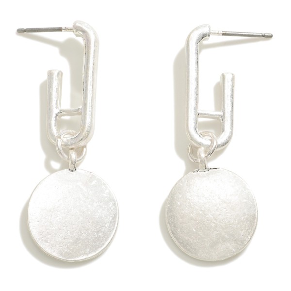 Wholesale metal Drop Chain Link Drop Earring Circle Tassel L