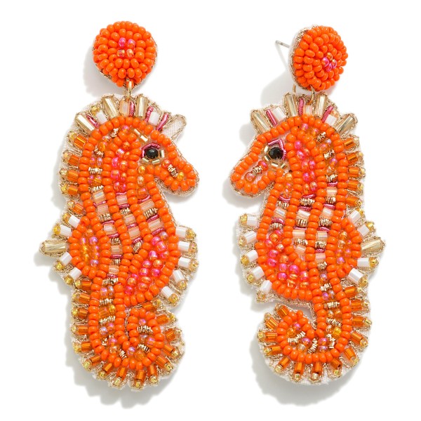 Wholesale seed Bead Seahorse Drop Earrings L