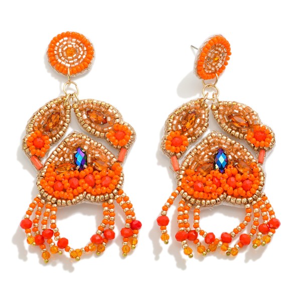 Wholesale seed Bead Crab Drop Earrings L