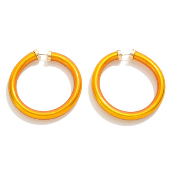 Wholesale glitter Vinyl Jelly Hoop Earrings D
