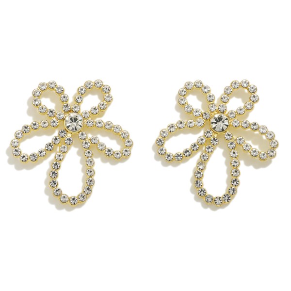 Studded Flower Drop Earrings

- Approximately 1.1" L