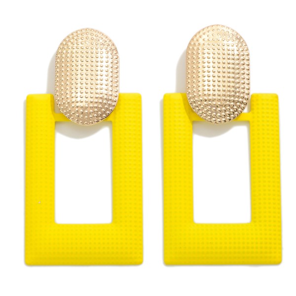 Wholesale studded Metal Rectangle Door Knocker Drop Earrings L