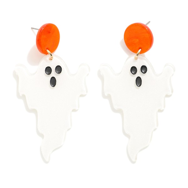 Wholesale glitter Acetate Ghost Drop Earrings L