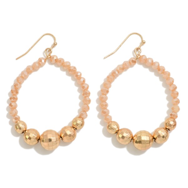Wholesale disco Beaded Circular Drop Earrings L