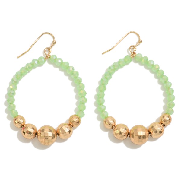 Wholesale disco Beaded Circular Drop Earrings L