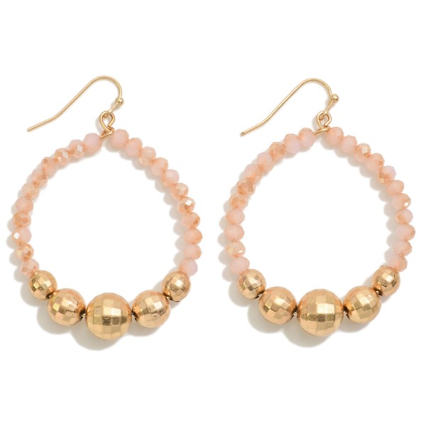 Wholesale disco Beaded Circular Drop Earrings L