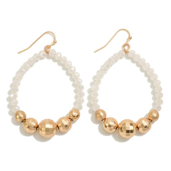 Wholesale disco Beaded Circular Drop Earrings L