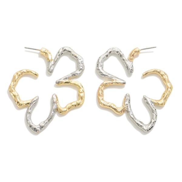 Wholesale metal Flower Drop Earrings L