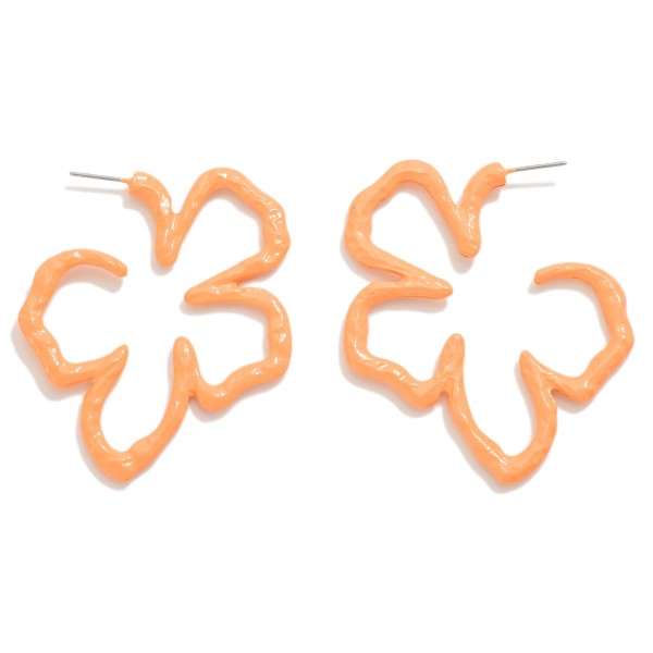 Wholesale metal Flower Drop Earrings L