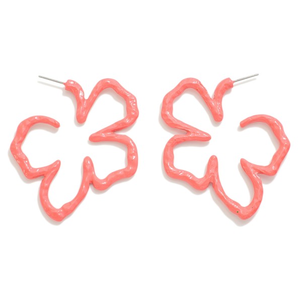 Wholesale metal Flower Drop Earrings L