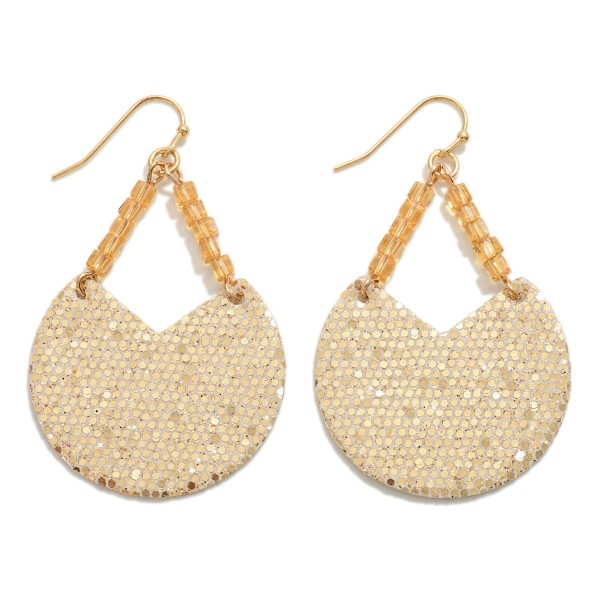 Wholesale glitter Semicircle Drop Earring Bead Details L