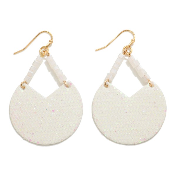 Wholesale glitter Semicircle Drop Earring Bead Details L