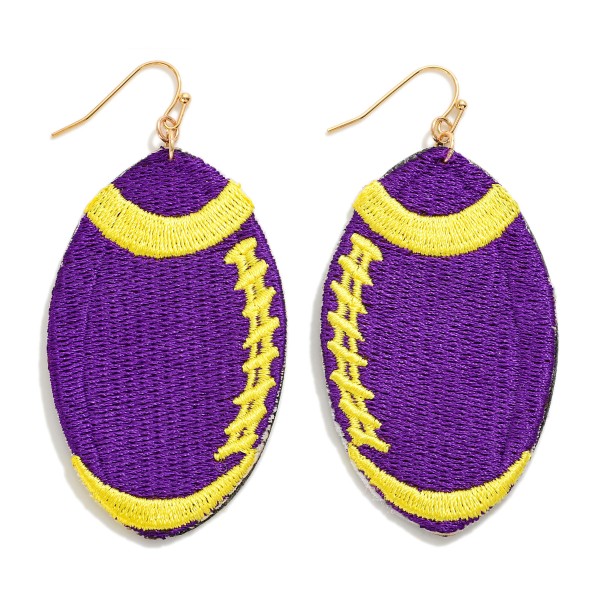 Football Patch GameDay Drop Earring

- Approximately 2.5" L