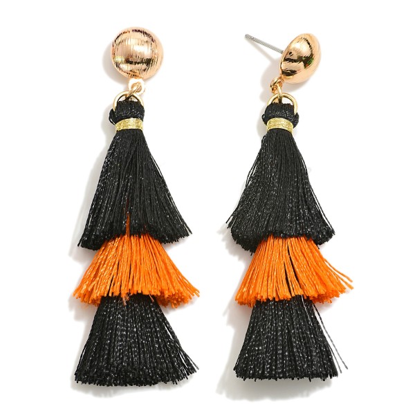 Wholesale two String GameDay Tassel Drop Earring L