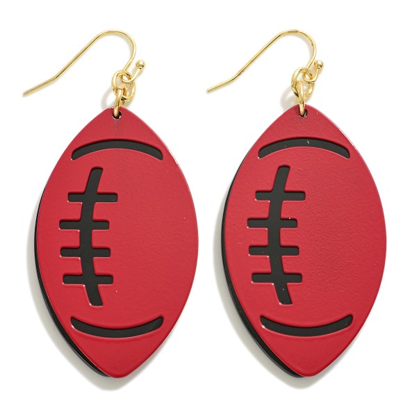 Wholesale layered Metal Football Drop Earring L