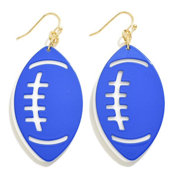 Layered Metal Football Drop Earring

- Approximately 2.5" L