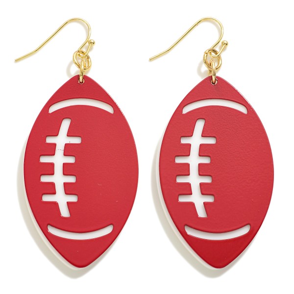 Wholesale layered Metal Football Drop Earring L
