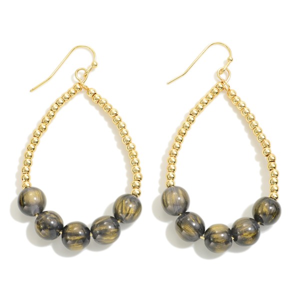 Wholesale stone Beaded Teardrop Earrings L