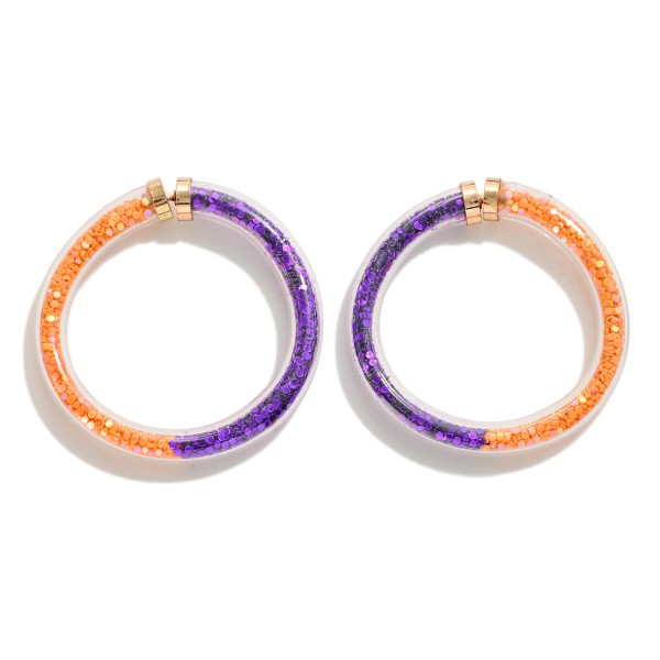 Wholesale glitter Tube Hoop Earrings L