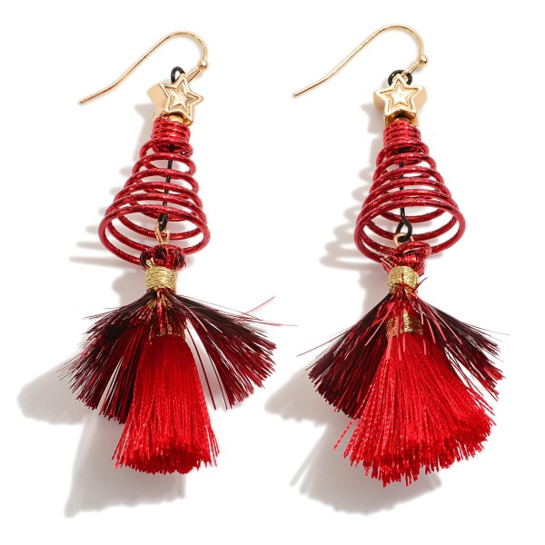 Wholesale christmas Tree Spring Earring Tassel Detail L