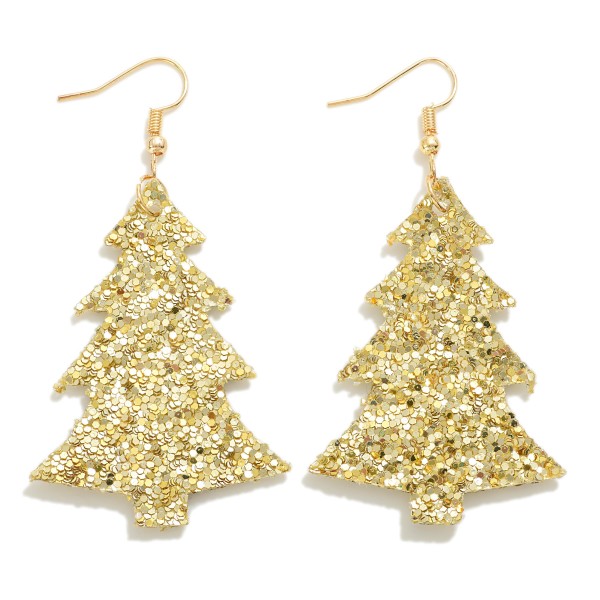 Wholesale glitter Christmas Tree Drop Earring L