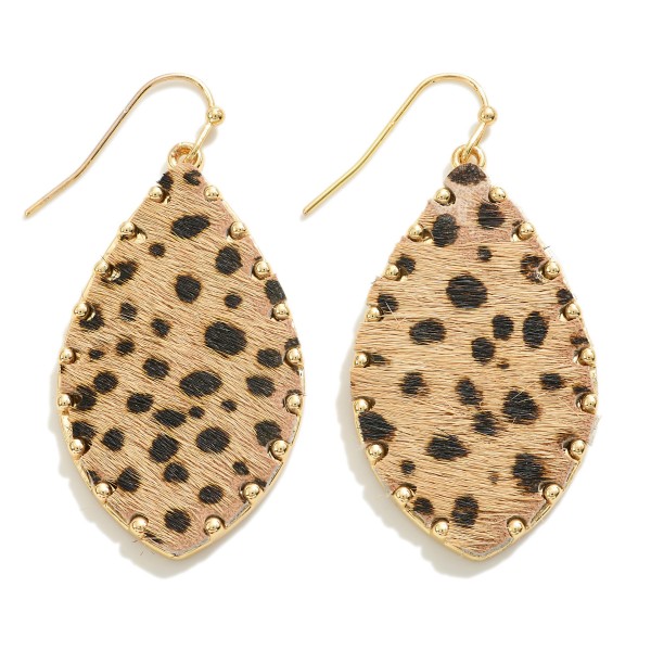 Wholesale animal Print Teardrop Earring L