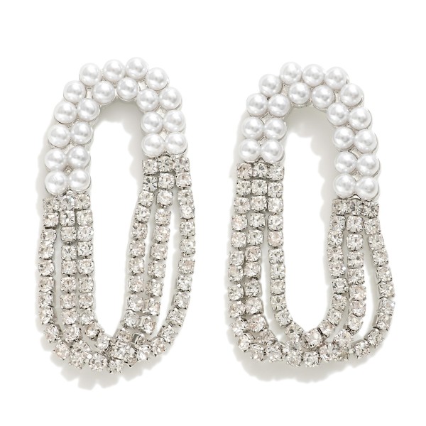 Circular Drop Earring With Pearl Studding And Crystal Tassels

- Approximately 1.5" L