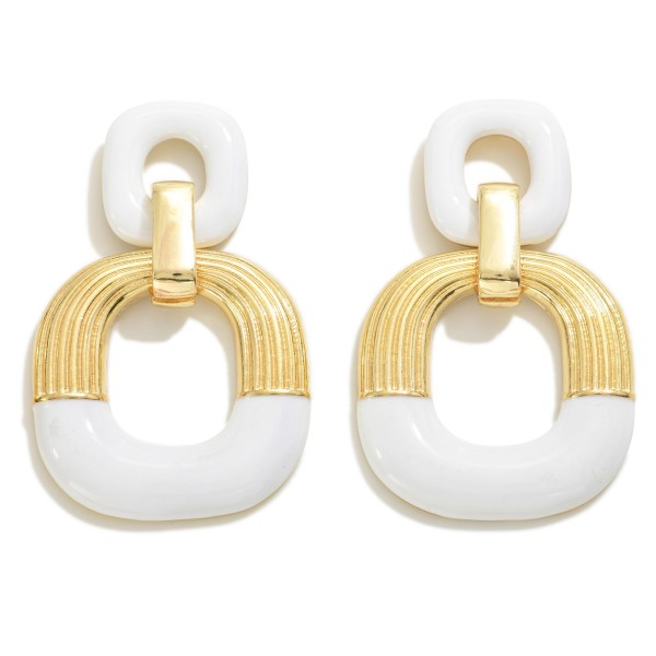 Wholesale enamel Metal Modern Drop Earrings L