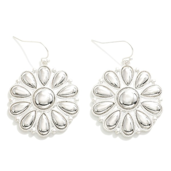 Wholesale metal Flower Drop Earrings L