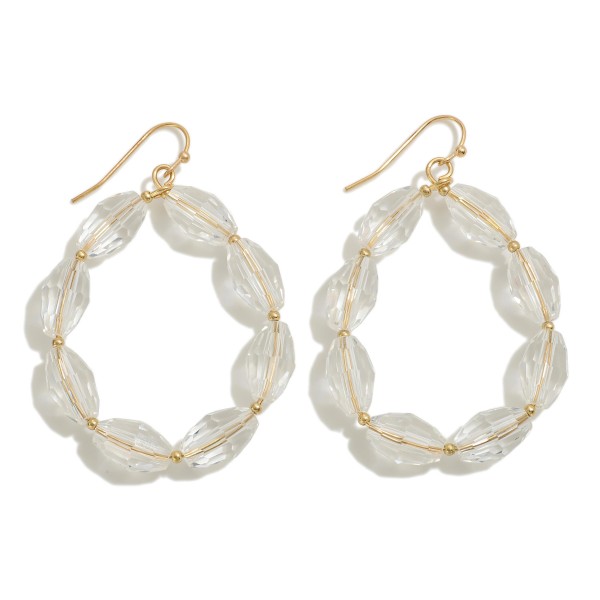 Wholesale simple Faceted Beaded Drop Earrings L