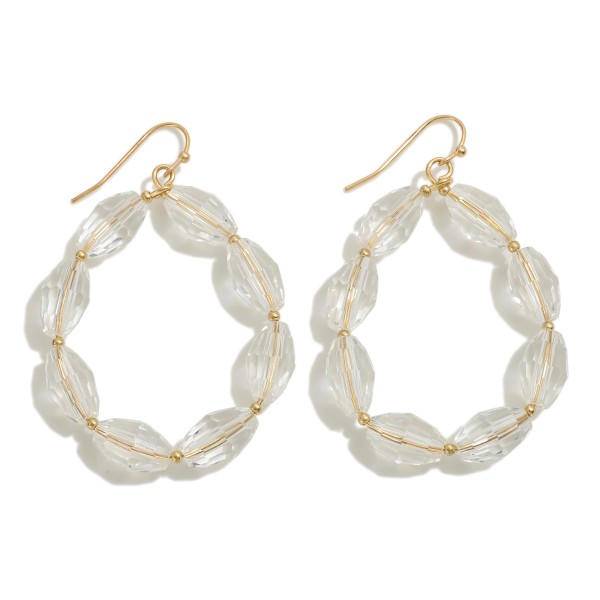 Simple Faceted Beaded Drop Earrings

- Approximately 2.25" L