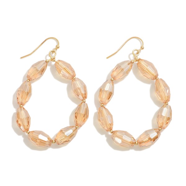 Wholesale simple Faceted Beaded Drop Earrings L